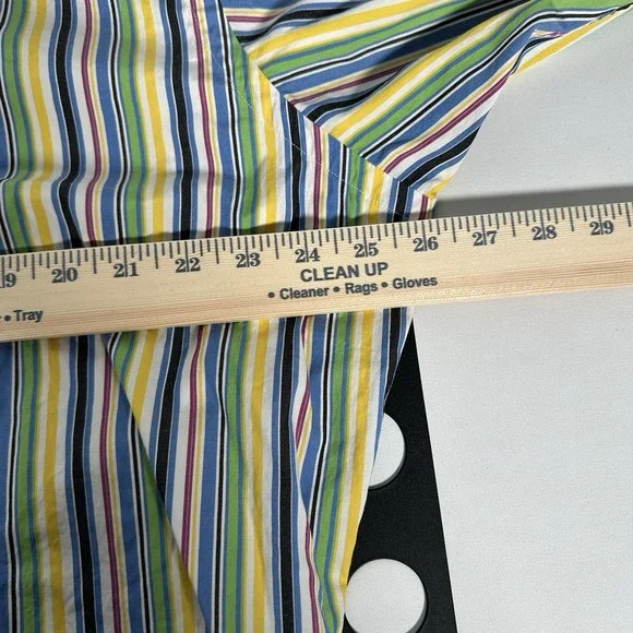 Ralph Lauren Mens Button Shirt XXL Vintage Bright Stripes Tagged L - Picture 5 of 7